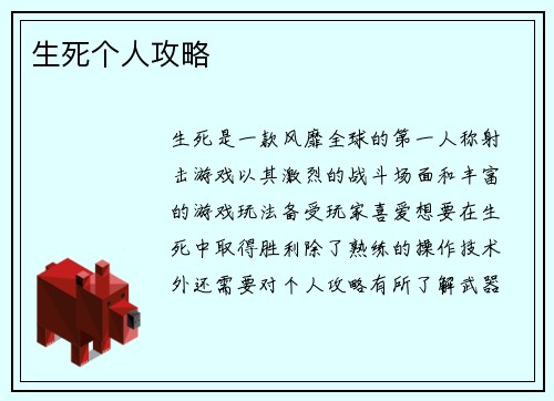 生死个人攻略